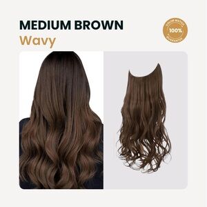 Thathair Wavy Hair Extension Medium Brown set of 2